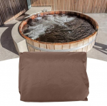 Whirlpool Cover, Whirlpool Spa Cover, Whirlpool Protective Cover, 207 x 207 x 30 cm, Square Outdoor Tub, Whirlpool Dustproof Cover, Waterproof Protection for Outdoor Spa Bathtub (Coffee)