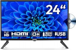 MEDION 59,9 cm (24-tolline) Full HD TV (integreeritud DVD m&auml;ngija, sobib ideaalselt telkimiseks, matkaauto, veoauto, aed, 12 V autoadapter, kolmekordne tuuner-vastuv&otilde;tja, HDMI, USB, MD 824001)