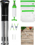 KitchenBrothers Sous Vide Garer - Sous Vide Stick - Sous Vide Rod - Sous Vide Set - Suvit Garer - Suvide Garer - 0 kuni 95&deg;C, Reguleeritav Pro 0.2&deg;C - Timer funktsioon - Alarm - 1200W