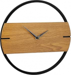 Relaxdays seinakell puidust v&auml;limusega kaasaegne analoogkell k&ouml;&ouml;ki, elutuppa, esikusse ja kontorisse, toakell, l&auml;bim&otilde;&otilde;t 30 cm, pruun/must, 10034281