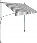 SONGMICS Clamp Awning, 250cm, grey-white
