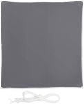 Relaxdays Square Awning/Sun Shade Sail, Water-Repellent, UV-Protection with Tension Ropes, Terrace, Balcony, Various Sizes, Grey, 4 x 4 m, grey