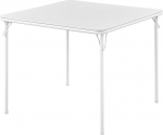 KAIHAOWIN Folding Table, 80 x 80 cm, Square Map Table for 4 People, Garden Table, Foldable, Versatile, Indoor and Outdoor, White
