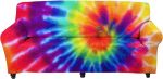Coloranimal Stretch Sofa Slipcover Sofa Cover Couch Protector for Women Gift Rainbow Tribal Tie Dye Love Seat Sofa Cushion Cover Furniture Protector Polyester Fabric XL