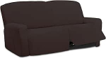 Easy-Going 6 tk &uuml;lisuur diivan Slipcover Microfiber Stretchy diivan Slipcover diivanile 2 istuja pestav m&ouml;&ouml;bli kaitsja koos elastsusega lastele lemmikloomadele Chocolate Brown