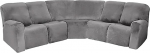 Velvet Stretch Recliner Diivan Covers L kuju Sectional Recliner Diivan katab diivanile Non-Slip m&ouml;&ouml;bli kaitsja paks pehme pestav (Hall)