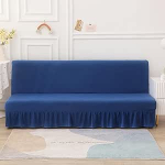 LJQAIZYL Diivanikate ilma k&auml;etoeta, mittelibisev veniv, 2/3-kohaline diivanikate ilma k&auml;etoeta, kokkupandav diivanivoodi kaitsev kate, futon-kate, diivanivoodi kate koos riffitud seelikuga, diivanivoodi kate, diivanivoodi kate