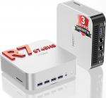 GEEKOM Mini PC A8 Max koos AMD Ryzen 7 8745HS, 2.5Gbps Dual LAN port, DDR5 RAM + 1TB M.2 NVMe SSD, Mini arvuti W-11 Pro | 8 USB | 8K Quad Display, m&auml;ngimiseks/loominguks/t&ouml;&ouml;ruumiks