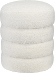 HOMCOM Jalamaturg &uuml;mmargune Teddy Velvet Look Jalamaturg magamistuppa elutuppa kreemikas valge l&auml;bim&otilde;&otilde;t 40 x 45 cm