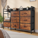 DWVO kapp magamistoa kapp 7 riidest sahtliga, 2 pistikupesa, 2 USB-pesa, TV-kapp koos k&uuml;lgkonksudega, rustikaalne pruun