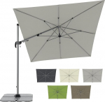 Doppler SP-AZ p&auml;ikesevarju, kandiline, 360&deg; p&ouml;&ouml;ratav, kallutatav, ca 240 x 320 cm., helehall.