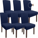 Granbest 2023 muster Super Stretchy s&ouml;&ouml;gitool katted, paksendatud Jacquard tool Slipcover s&ouml;&ouml;gituba, pestav Armless tool kaitsjad lastele ja lemmikloomadele (komplekt 6, merev&auml;e sinine)