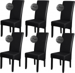 Tooli katted s&ouml;&ouml;gitoolile Veekindel PU nahk Stretch XL High Back Dining Chair Covers Washable Removable Chair Protector Slipcover for Home Decoration