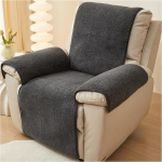 Diivani k&auml;etoe katted, tugitooli kaitsekate, TV tooli kaitsekate, libisemisvastane, peatoe kaitsed tugitoolidele kodus koos laste ja lemmikloomadega koeraga (tumehall, 56 x 207 cm)