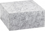 FineBuy Monobloc kohvilaud 60 x 30 x 60 cm k&otilde;rge l&auml;ikega, marmori v&auml;limusega valge disainiga elutoa laud Cube Square Lounge k&uuml;ljelaud Cube kuju