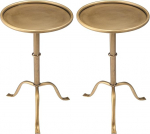 RattanView Martini laud metallist v&auml;ike k&uuml;ljelaud 32,5 x 32,5 x 50,6 cm elutuppa magamistuppa pronksist 2 tk.