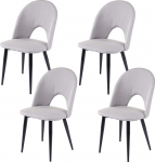 Mendler HWC-D73 S&ouml;&ouml;gitoolide komplekt (4 tk) Kangas / Tekstiil Hall