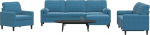 Blauer Samtsofa 2/3 Sitze, Metallgestell, Komfortpolsterung, Designhocker - Wohnzimmerm&ouml;bel Model3278470