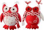 WeRChristmas j&otilde;ulukuulde kaunistus, 28 cm - punane/valge, 2 tk.