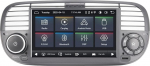 Linux Autoradio Flash Start Fiat 500 2007-2015 | Plug & Play | Traadita CarPlay/Android Car/Bluetooth/FM/AM/RDS/USB | DSP 100W | Must | Black