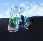 7JI 15 W auto mobiiltelefoni hoidik koos laadimisfunktsiooniga, 360&deg; p&ouml;&ouml;rlev magnetiline mobiiltelefoni hoidik autosse, elektriline tolmuimeja jahutav autolaadija, &uuml;hildub iPhone 16/15/14/13/12-ga