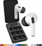 Foam Masters Memory Foam k&otilde;rvaklapid AirPods Pro 1. ja 2. p&otilde;lvkonda | 3 paari 4.0 - Black Magic | Mugav | Turvaline | Parem m&uuml;rasummutus | Asendusklapid (keskmine, must)