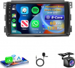 VECHTEL 8 Core 6G + 128G autoraadio Android 13 Mercedes Benz Smart Fortwo 2005-2010, 9-tolline IPS puuteekraaniga autoraadio traadita Carplay Android auto GPS Wi-Fi DSP Bluetooth FM RDS tagurdamine