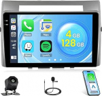 Roinvou 4+128G Android 15 autoraadio Toyota Corolla Verso AR10 2004-2009 koos Carplay Android autoga, 9-tolline autoraadio Incell puuteekraaniga GPS-navigatsiooniga Bluetooth EQ WiFi RDS FM SWC tagurdamine