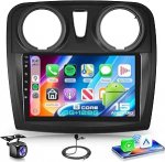 8 Core 6G + 128G autoraadio Android 15 Renault Dacia Sandero 2 B52 2012-2019, 9-tolline IPS HD puuteekraaniga autoraadio traadita Carplay Android auto DSP GPS Wi-Fi USB Bluetooth 5.0 FM RDSiga