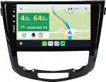 [4G + 64G] IPS 10.1-tolline Android 14 autoraadio Nissan X-Trail Qashqai J11 Rouge 2014-2018 Navi Octa Core'iga [Sisseehitatud CarPlay/Android Car/DSP/peegel Link/GPS Navi/360 kaamera/Bluetooth 5.0/WiFi