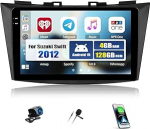 CAMECHO 4+128G 9-tolline navigeerimisraadio Suzuki Swift 2012 koos tagurduskaameraga Traadita Carplay, Android 15 Bluetooth raadio Android auto GPS WiFi FM/RDS peeglilink + HD 1280 x 720