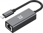 XtremeMac USB-C Ethernet LAN adapter, 10/100/1000 Mbps, RJ45, Plug & Play, kiire ja vastupidav, alumiiniumist korpus MacBookile, iPadile, Samsungile ja teistele USB-C seadmetele - Space Grey
