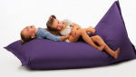 Chilly pilley Bean Bag, Giant Bean Bag, Seat Cushion, Garden Cushion, Floor Cushion for Laying and Sitting, Waterproof, Relax Chair for Children and Adults (100 x 200 cm, Purple)