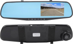 4,3-tolline peegel Dash Cam, 1080P HD Dual Lens Dash Cam tagurduskaamera, parkimise intelligentne tagantvaatepeegel kaamera (64g m&auml;lukaardiga)