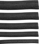 Swpeet Must punutud muhv, punutud kaabli muhv USB-laadija kaabli katte audio-video kaabli jaoks (komplekt)