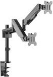 HALTERUNGSPROFI kahekordne kahekordne lauaarvuti gaasit&otilde;stukiga LED- ja LCD-monitoridele kuni 32-tollise VESA 75 x 75 100 x 100 OFFICE-GS424 (2 monitori jaoks)