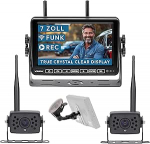 VSG 24 7-tolline element juhtmega HD traadita tagurduss&uuml;steem koos 2 kaameraga matkaauto ja veoauto jaoks, auto komplekt tagurduskaamera traadita + monitor DIY retrofit 12V-24V kaamera digitaalne auto tahavaatepeegel