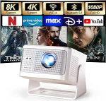 Magcubic Mini projektor 4K & 8K 1080P toetusega, kaasaskantav projektor WiFi 6 Bluetooth 5.4, automaatne fookus 6D automaatne keystone'i korrigeerimine, 12W k&otilde;lar, 180&deg; p&ouml;&ouml;ramine kodukino