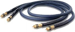 OEHLBACH Series 1 - High End Stereo Audio RCA kaablikomplekt - Made in Germany - mitmekordne varjestus, s&uuml;mmeetriline kaablikomplekt, HPOCC vask - 2 x 1,25 m - sinine