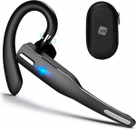 NK juhtmevabad k&otilde;rvaklapid Bluetooth 5.0, k&auml;ed-vabad k&otilde;ned, mikrofon, selge h&auml;&auml;ltuvastus, 100mAh aku, kerge kaal, sisaldab &uuml;mbrist, &uuml;hildub iPhone'i ja Androidiga (must)