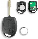 433 MHz 3 nupuga kaugjuhtimispuldi v&otilde;ti Ford Ka Mondeo Focus Festiva Transit Connect ID60 kiibiga v&otilde;tmer&otilde;ngaga