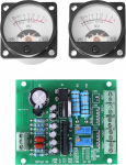 Heayzoki 2 x VU Meter Warm Warm Light Recording + Audio Level Amplifier with Driver Board, 2 x 500&mu;A VU Meter + 1 x AC12V Driver