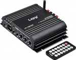 LEPY LP-168 Plus Bluetooth 2.1 kanaliga IR 2x 45W 1x 68W HiFi digitaalne stereobass audio USB MP3 MP4 DVD autov&otilde;imendi + DollaTek LED-valgustus