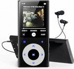 64GB MP3 m&auml;ngija Bluetooth 5.3, 2.4-tolline kadudeta Hi-Fi heli kaasaskantav MP3 m&auml;ngija k&otilde;rvaklappide k&otilde;lariga, h&auml;&auml;le salvestamine, FM raadio, e-raamatute tugi 128GB muusikam&auml;ngija sportimiseks ja reisimiseks