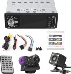 Auto videom&auml;ngija, 4,1-tolline HD Bluetooth Handsfree auto MP5 m&auml;ngija video taasesitus FM-raadio AUX m&auml;lukaardilt USB kaugjuhtimispult Stereo Single DIN koos Bluetoothiga (koos kaameraga))