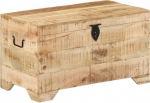 vidaXL Rough Mango Wood Solid Storage Chest Chest Bench Seat Chest Coffee Table Chest Coffee Table Side Table Bench