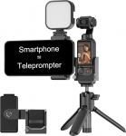 Osmo Pocket 3 telefonihoidik 1/4 keermega augu ja k&uuml;lma kinga pikendusraamiga kergele mikrofonile, mis &uuml;hildub DJI OSMO Pocket 3 tarvikutega