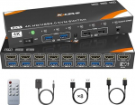 HDMI KVM l&uuml;liti 8 arvutit ja 1 monitor koos kiirklahviga, USB 3.0 KVM l&uuml;liti 4K@60Hz toega 8 arvutile koos jagatud klaviatuuri ja hiirega, &uuml;hildub Windows/Linux/Mac jne.