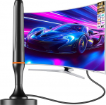 Freeview digitaalne teleantenn koos tugeva magnetilise alusega ja 3M koaksiaalkaabliga kohalike kanalite jaoks, 80km signaaliga &uuml;hilduv (VHF/UHF/DVB-T/DVB-T2)