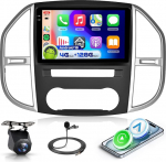 4G 128G VECHTEL 10.1-tolline Bluetooth autoraadio Mercedes Benz Vito W447 2014-2020 Carplay Android auto, Android 15, EQ, WiFi GPS, Mirror Link, RDS/FM raadio 2 DIN koos AHD tagurduskaameraga